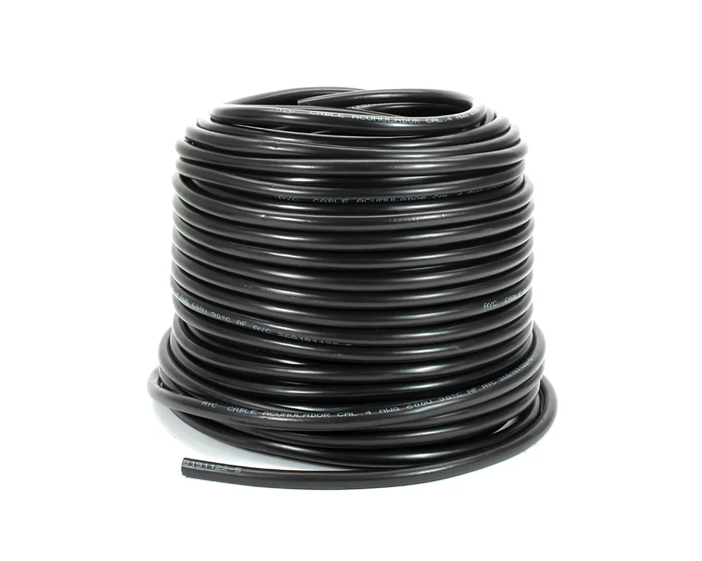 Cable para acumulador automotriz calibre 4" negro 50 metros AYC 49511C