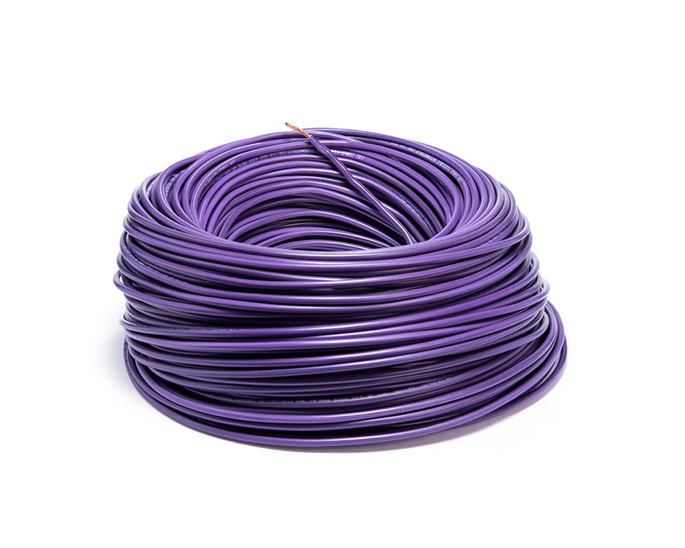 Cable flexible automotriz para instalación calibre 14" morado carrete... CDC 05744