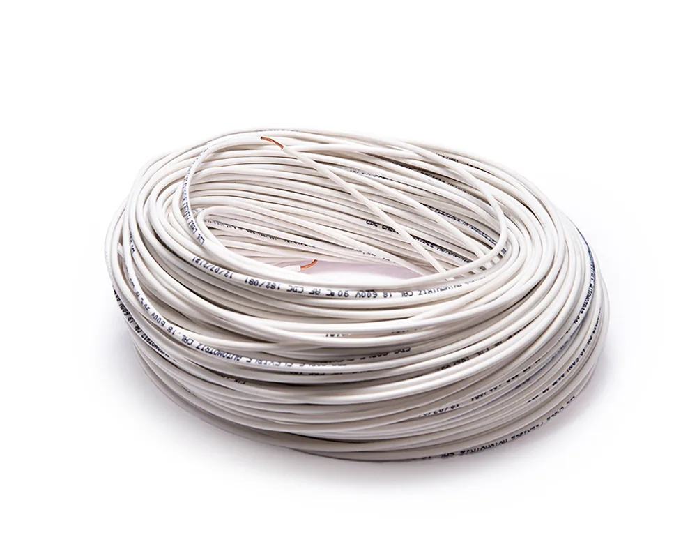 Cable flexible automotriz para instalación calibre 18" blanco carrete... CDC 05761