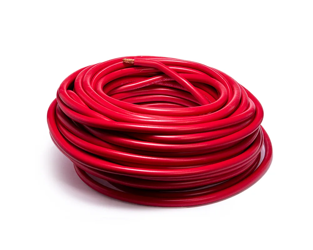 Cable para acumulador automotriz calibre 6" rojo 25 metros CDC 05850