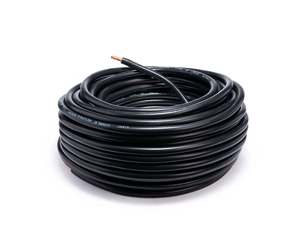 CD-05851 — Cable para acumulador automotriz calibre 8" negro 25 metros CDC 05851