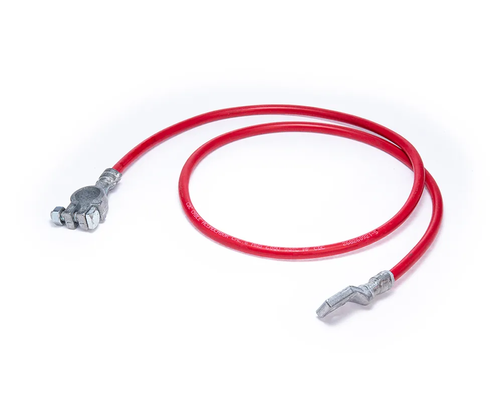 CD-06527 — Cable Armado Calibre 6" Largo 1.20 Mts Rojo Sin Capuchon CDC 06527