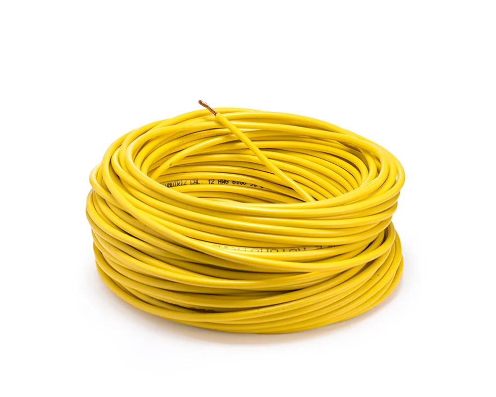 CD-09986 — Cable flexible automotriz para instalación calibre 12" amarillo 30... CDC 09986
