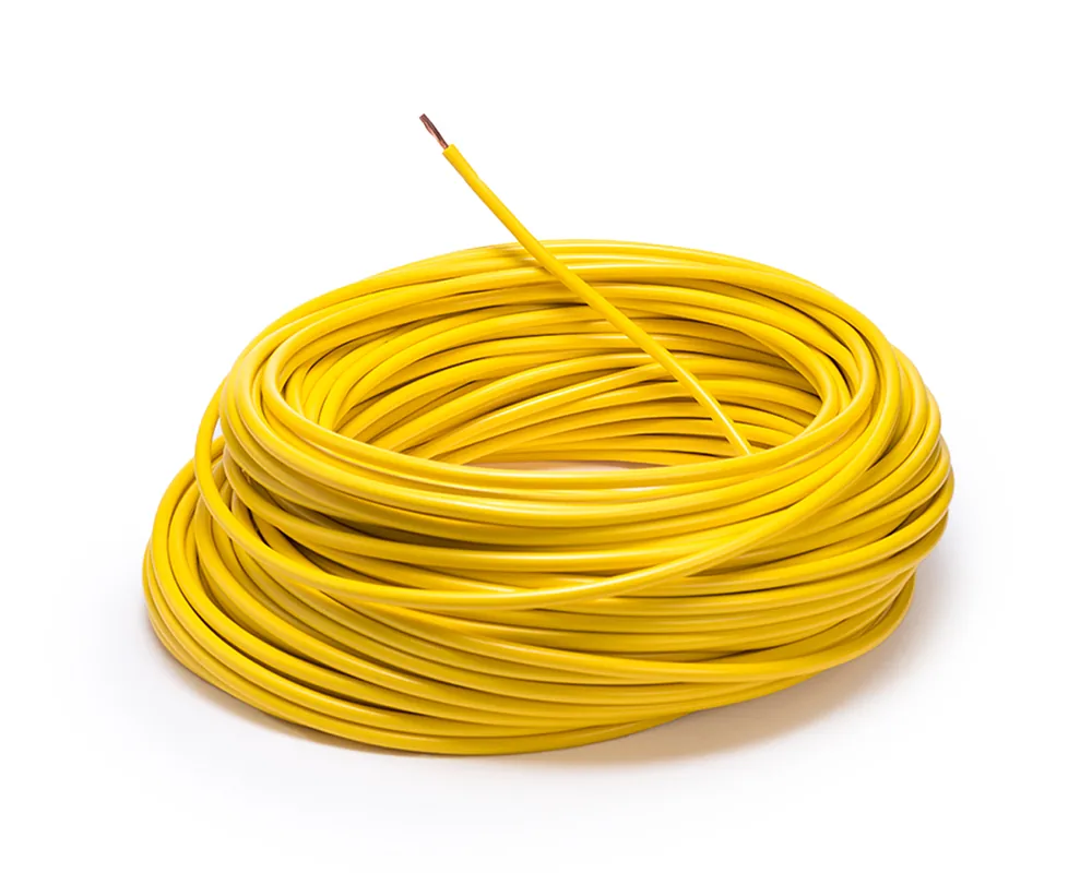 CD-09996 — Cable flexible automotriz para instalación calibre 14" amarillo 30... CDC 09996