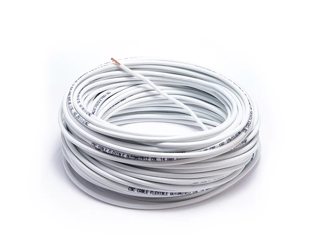 Cable flexible automotriz para instalación calibre 14" blanco 30... CDC 09997
