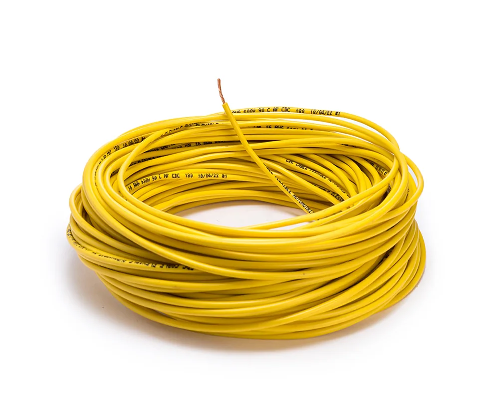 CD-10006 — Cable flexible automotriz para instalación calibre 16" amarillo 30... CDC 10006