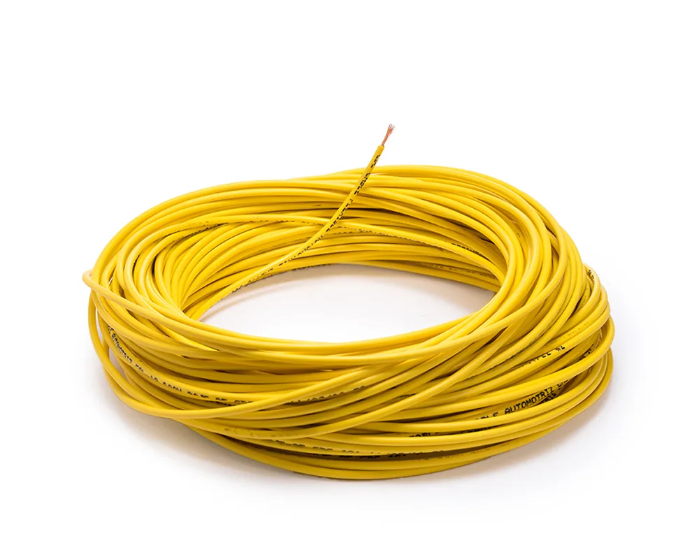 CD-10016 — Cable flexible automotriz para instalación calibre 18" amarillo 30... CDC 10016