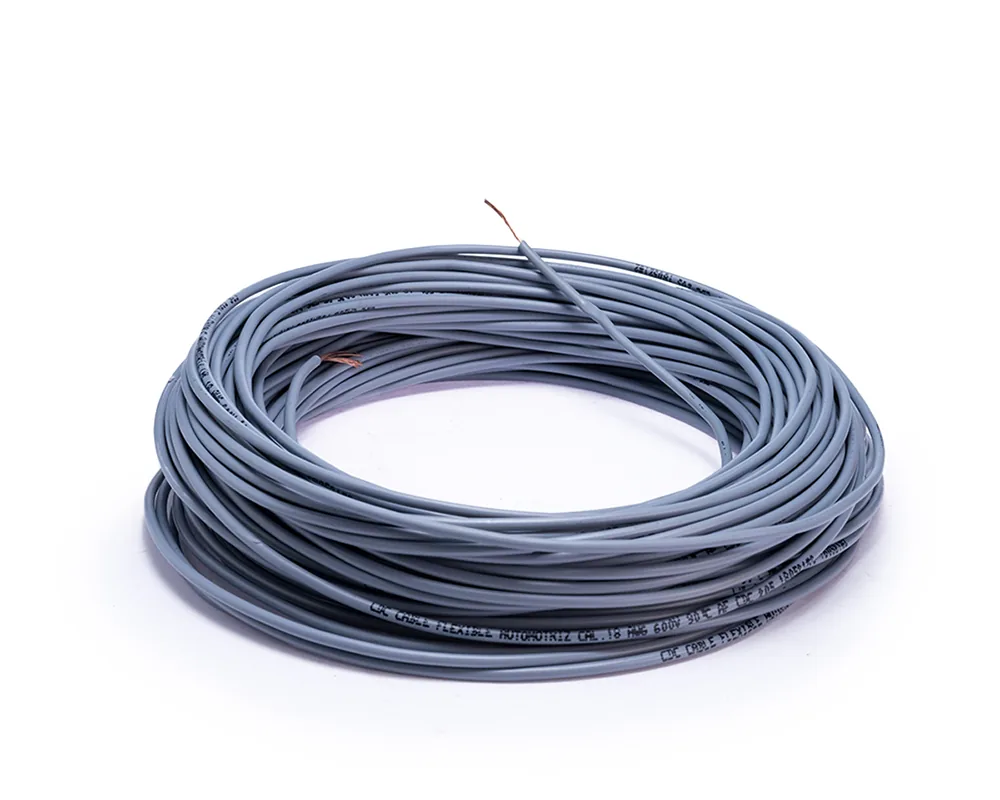 Cable flexible automotriz para instalación calibre 18" gris 30 metros CDC 10020