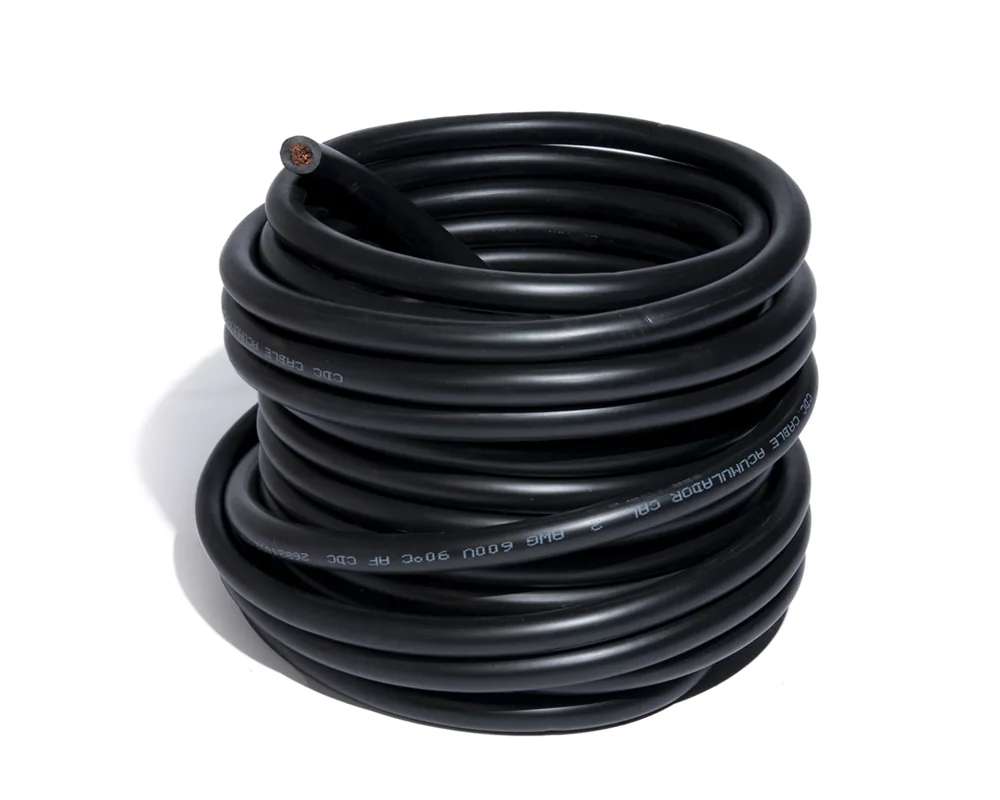 Cable para acumulador automotriz calibre 2 negro 10 metros CDC 43424C