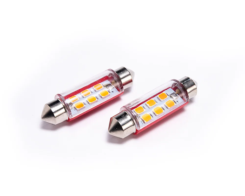 Foco Led Tipo Fusible 12 Volts 8 Leds Rojo 41 mm ( Grande ) TOTAL PARTS 10133